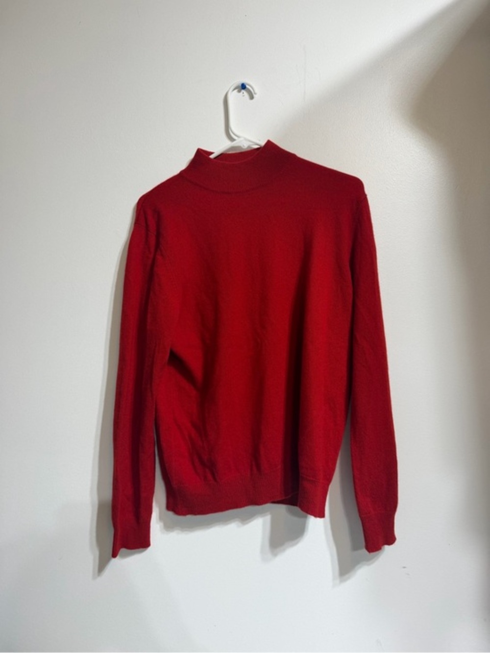 Charter Club 100% 2 plyCashmere Red Mock Neck Sweater - Size L
